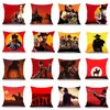 Jeu populaire Red Dead Redemption 2 motif imprimé coton lin polyester jeter taies d'oreiller voiture housse de coussin canapé décor à la maison Pillo273T