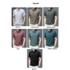 Tshirts masculins Browon Summer Homme T-shirts baisser le col fine anti-ride Couleur solide