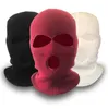 Groothandel Mannen Acryl Gebreide 3 Gaten Ski Masker Designer Bivakmuts halswarmer Tactische CS Winter Skiën Fietsen Masker Beanie sjaal volledige gezicht winddichte gebreide mutsen