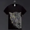 Men's T-Shirts BSelling Male Leopard Print Tshirt ShortSleeved Streetwear Casual Fashion Design Slim Brand Men And Women T Shirts J230721