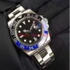 2020 Luxury New Gent's Automatic Watches rostfritt stål dykblå röd keramisk cirkel master 40mm herrar klockor klockor254e