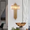 Vägglampa modernt led inomhus enkel dekoration vardagsrum sovrummet sovrum gång korridor lyxiga kristallskonnar lampor