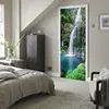 Väggklistermärken 3D PO Wallpaper Waterfall Nature Landscape Door Sticker PVC Waterproof Selfadhesive Mural Papel de Parede Home Decor 230720