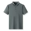 Polos masculinos hazzys verão negócios de alta qualidade manga curta camisa de lapela colar homem moda moda impressão casual golfe wear camisetas 230720