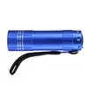 Aluminum Alloy Portable Flashlight 9 LED 30LM Torch Light Lamp Mini Flashlights outdoor camping hiking torch lamps