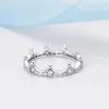 Ring aus 925er-Sterlingsilber, verzauberte Krone, klare CZ-Steine, passend für Pandora-Charm-Schmuck, Verlobung, Hochzeit, Liebhaber, Modering für Frauen256M