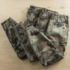 Pantalons pour hommes Cravate Pied Cargo Pantalon Camouflage Sarouel Pantalon droit à fermeture éclair Vêtements d'extérieur Rétro Coton Militaire Joggers Streetwear 230720