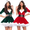 Costumi natalizi da donna Cintura per abiti Costumi natalizi per spettacoli Abiti Cosplay Dress Up Festival Abbigliamento Set natalizio3092