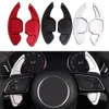 För Audi A3 A4 A4L A5 A6 A7 A8 Q3 Q5 Q7 TT S3 R8 Red Silver Aluminium Car Steering Wheel Shift Paddle Shifter Gear Extvention292h