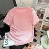 Camiseta de algodón de verano para mujer, camiseta de manga corta, moda americana, Vintage, suelta, cuello redondo, Y2k, Tops, ropa de calle, camisetas gráficas Ins 230720