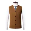 Hommes chandails 2023 conception boutons Cardigan automne hiver pull sans manches mâle couleur unie tricots décontracté tricot gilet