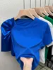 Camisetas femininas Iyundo 2023 Summer Pure Desire Style T-shirts Unique Sweet Spicy Girl Short Design Sense Small Bubble Sleeve Top