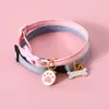 Dog Collars Cute Pet Cat Collar Denim Adjustable Small With Bells For Puppies And Cats Accessories