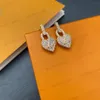 Boucles d'oreilles breloque Fabrication de zircon incrusté Love lock 925 aiguille en argent femmes cerceau hugie femme gland boucle d'oreille nouvelle mode bijoux296k