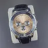 Relogio masculino navitimer designer horloges hoge kwaliteit bruine lederen band casual orologio di lusso heren polshorloge 50MM groen zwart blauw dh010 C23