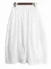 Rokken Eam Hoge Elastische Taille Wit Fold Pocket Lange Casual Halfbody Rok Vrouwen Mode Lente Herfst 2023 1DF7942 230720