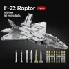 Action Toy Figures 1837pcs Military F 22 Raptor Fighter Building Blocks WW2 Army Airplanes Aircraft Soldier Bricks Kids Toys Children Gifts 230721