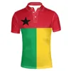 Polos Polos Gwinea Bissau Youth DIY darmowy numer niestandardowy Numer Gnb Polo Shirt Nation Country GW Guinee College Print Po ubrania 230720