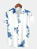 Men's Casual Shirts Hawaiian Men's Shirt Summer Beach Casual 3d Sunflower Print Crop Top Outdoor Fashion Loose Oversized Clothes Street Tees For Men 230720