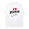 T-shirts pour hommes Street Fashion I Paris col rond grand t-shirt lettre imprimé coton à manches courtes long 1 haut d'été 230720