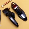 Luxe sans lacet chaussures habillées hommes en cuir véritable italien mocassins chaussures pour hommes noir marron Hanamde formel Oxford homme chaussures décontractées