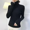 Kadınların Sweaters Bluckle-Match All Maç Sonbahar ve Kış İnce Pure Renk Basit Çizgili Kazak artı Boyut Vestidos de Muje