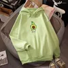 Damen-Kapuzenpullover, Damen-Kapuzenpullover, süßes Avocado-Vegan-Druck-Sweatshirt für Damen, Harajuku, koreanische Mode, lustige grafische Kleidung, lässig, übergroß