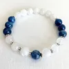 MG0797 LUZULY GRAU Blue Kanite e Moonstone Backing Bracelet Dainty Gem Stone Breaded Bracelet Protection Bracelet285b