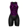 Set di maglie da ciclismo Triathlon Donna senza maniche Leopard Grain Tri Suits Thin Pad Running Tuta da nuoto Team Race Tights Quick Dry 230721