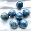 Jewelry Pouches Natural Blue Onyx Quartz Crystal Obelisk Sphere Ball Minerals Collections Healing Decorative Gemstones