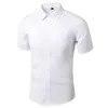 Herren-Freizeithemden, Sommerhemd für Männer, täglich lässig, weiße Hemden, kurzärmelig, Button-Down, Slim-Fit, männliche Sozialbluse, 4XL, 5XL, 230721