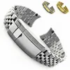20mm Intermediate Polishig Solid Stainless Steel Watch Band Strap Curved End Bracelet for Submariner GMT Greenwich276I