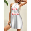 Basic Casual Dresses DIY A Custom Skirt Sexy Sleeveless Mini Dress Women Summer Fashion 3D Print Club Outfits Party Dresses Casual Robe Femme 230720