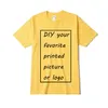 Men's T-Shirts Customized Printed Leisure Men T Shirt Harajuku Women Tee DIY Your Like Po Or White T-shirt Fashion Custom shirt 230720