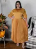 Sukienki w dużych rozmiarach sukienki dla kobiet Plus w rozmiarze 4xl o szyja krótki rękaw Linia Summer Elegancka przyczynowa biuro odzież klubowa sukienki plus size 230720