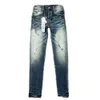 Lila varumärke jeans män designer anti smal fit casual fashiion true
