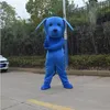 Traje de mascote de cachorro azul de halloween alta qualidade cachorrinho de desenho animado personagem de tema de anime de natal fantasias de festa de carnaval 324l