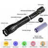 Hot 2000LM XM-L T6 LED Zoomable 18650 Flashlight Torch Focus Lamp portable zoom dimmer flashlights lamps 5 mode Powerful Self-defense outdoor Torch Light