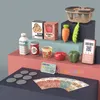 Keukens spelen Food Kids Shopping Contant Register Tijdengoed Mini Supermarkt Set Simulatie Foodberekening Checkout Teller doen alsof speelgoed speelgoed voor kinderen 230720