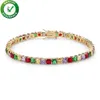 Hommes Bracelets Diamant Tennis Bracelet Hommes Hip Hop Bijoux Micro Pavé Boîte Fermoir Glacé CZ Lien Chaînes Or Argent De Luxe Desig2863