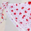 Underpants High Quality Sissy Panties With Strawberry Print Lace-Up Frilly Men Briefs Underwear Sexy Lingerie See Through