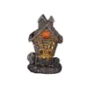 Lampe allumée d'Halloween Veilleuse à piles pour maison hantée de chevet de bureau avec chat noir citrouille XBJK2307