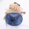 Wide Brim Hats Sun Hat Women Mesh Yarn Flower Summer For Big Wavy Beach Female Sunhat 2023 Fashion Lady Net