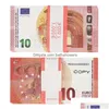 Outros suprimentos para festas festivas Prop Money Toys Uk Euro Dollar Libras Gbp British 10 20 50 Comemorative Fake Notes Toy For Kids Chri Dhxqn