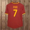 Fans Tops Tees 1998 1999 Portugal RUI COSTA FIGO Mens Retro Soccer Jerseys 10 12 NANI R. MEIRELES DECO EDER Home Red Away White Football Shirts T230720