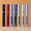 120Pcs Colorful 5ml Mini Portable Refillable Perfume Atomizer 5cc Aluminum Glass Spray Bottle Empty Perfume Bottles Can see the eliquid Llcq