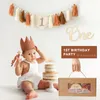 Set regalo Baby Dining Chair Nappa Banner Cake Topper 1 ° cappello di compleanno per bambini Baby Birthday Party Decoration Pography Puntelli giocattolo 230720