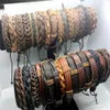 Whole 100pcs Lots Mens Womens Fashion Leather Surfer Bracelet Cuff Wristband Jewelry Gift Bracelet326k