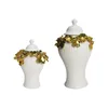 Storage Bottles Porcelain Jar Traditional Flower Vase For Tabletop Bedroom Entryway