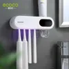 Ecoco dubbele sterilisatie elektrische tandenborstelhouder sterke belastingdragende tandpasta dispenser smart display bad accessoires 2111214F